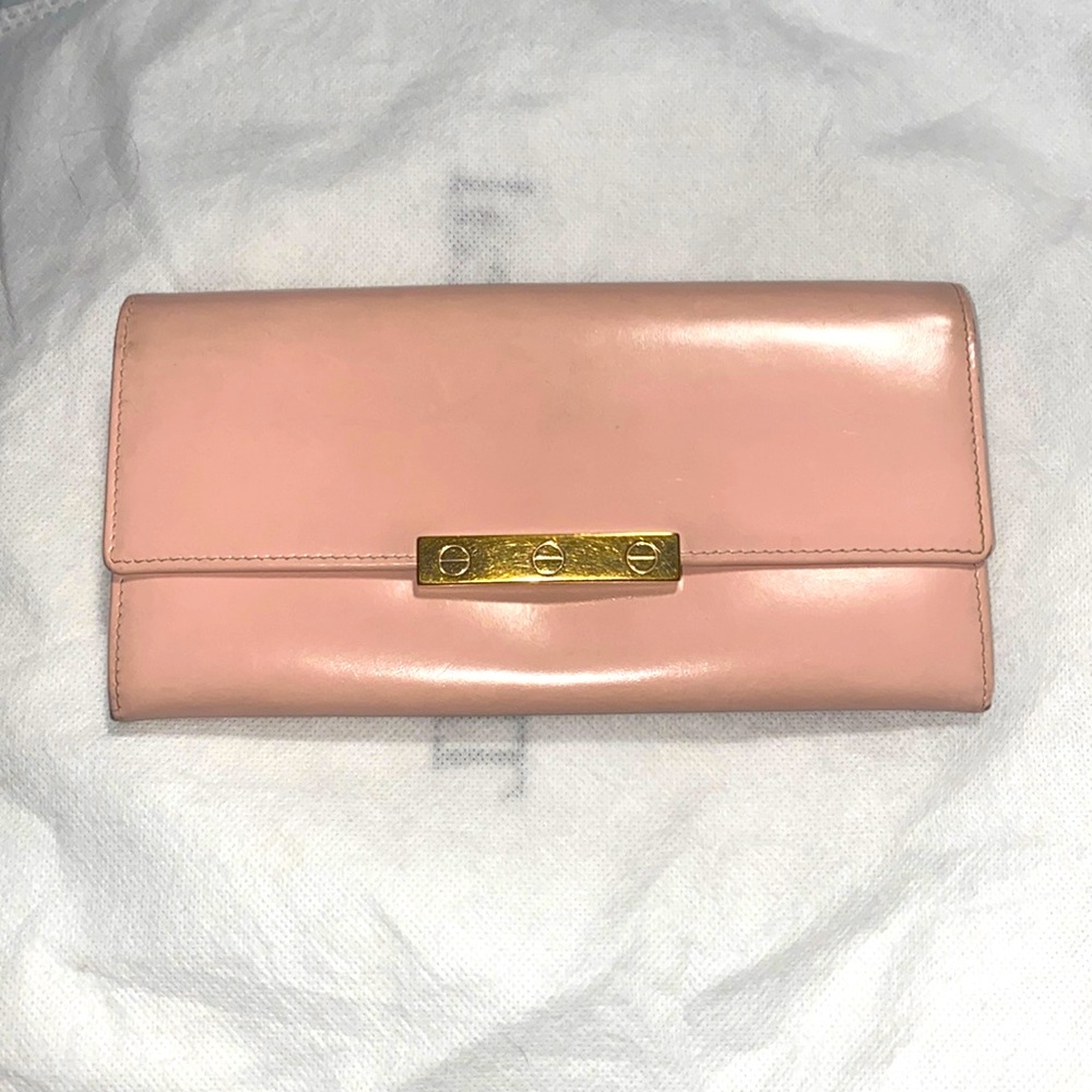 Cartier Blush Pink Kisslock Love Collection Long Wallet